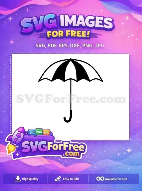 Free Black White Umbrella Free Rain Protection Weather Free SVG