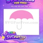 Free Pink Canopy Free Grey Handle Umbrella Free SVG - Instant Download