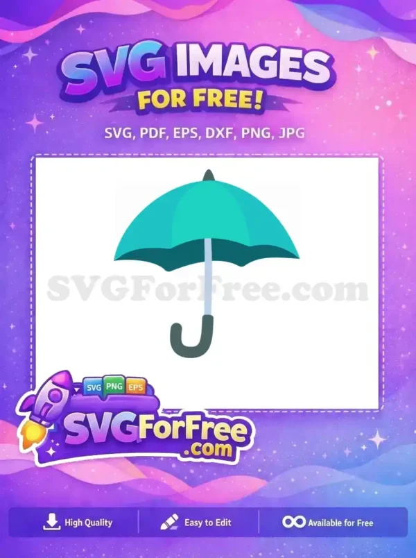 Free Teal Umbrella Free Weather Umbrella Accessory Free SVG