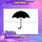 Free Black Umbrella Rain Free Weather Icon Free SVG - Instant Download
