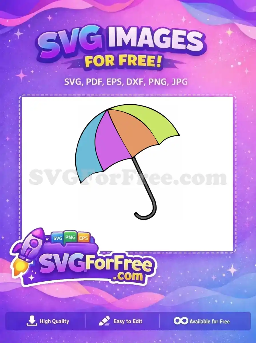 Free Colorful Panels Free Rainy Season Umbrella Free SVG