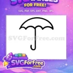 Free Simple Umbrella Free Weather Protection Icon Free SVG - Instant Download
