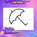 Free Minimalist Umbrella Free Rain Protection Weather Free SVG 2 - Instant Download