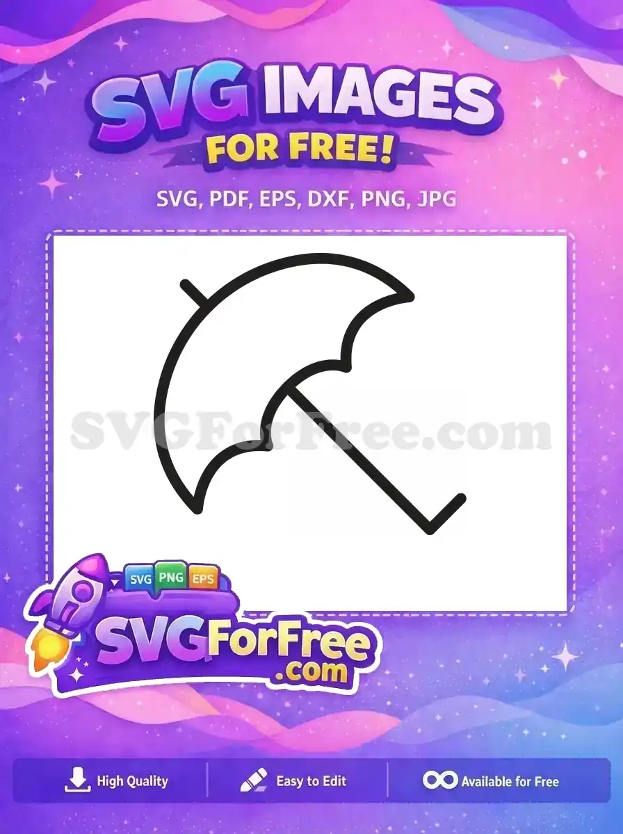 Free Minimalist Umbrella Free Rain Protection Weather Free SVG 2