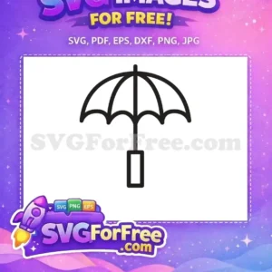 Free Black Outline Free Rounded Handle Umbrella Free SVG