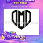 Free Heart Monogram Free Initial Letter Valentines Free SVG - Instant Download