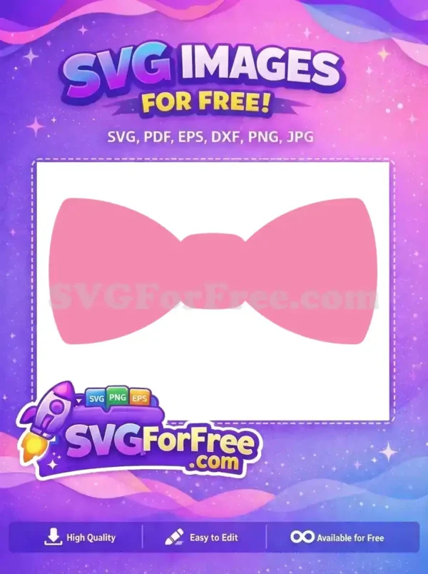 Free Pink Bow Free Cute Bowknot Birthday Free SVG
