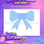 Free Light Blue Bow Free Ribbon Element Design Free SVG - Instant Download