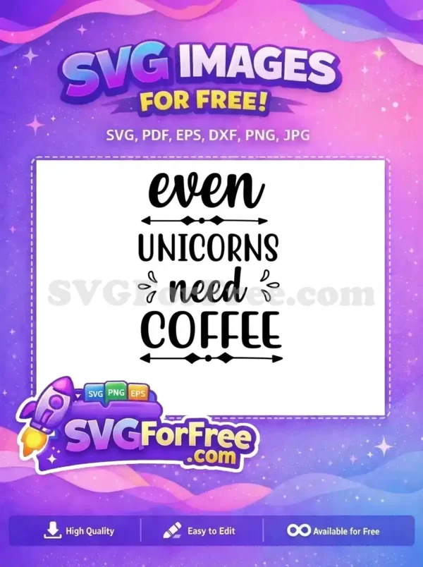 Free Cute Unicorn Free Colorful Mane Unicorn Free SVG 1