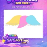 Free Pastel Colors Free Overlapping Shapes Unicorn Free SVG - Instant Download