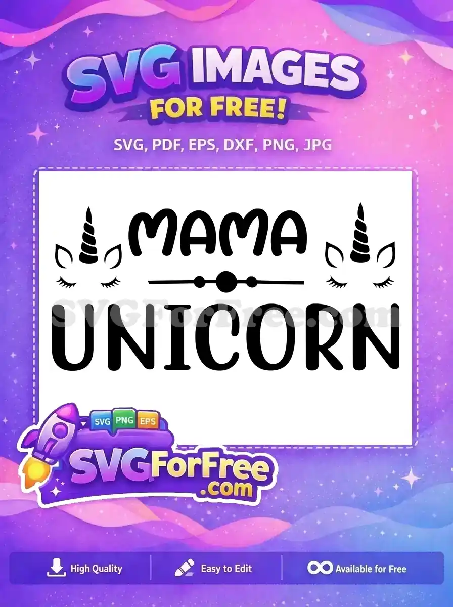 Free Eyelash Unicorn Free Mama Design Free SVG