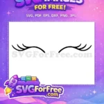 Free Black Eyelashes Free Unicorn Eyes Graphic Free SVG - Instant Download