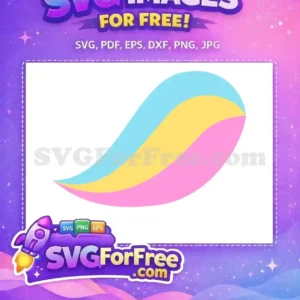 Free Blue Yellow Pink Swirl Free Unicorn Tail Free SVG