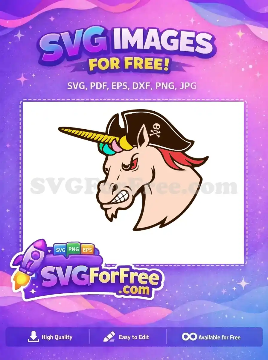 Free Pirate Hat Free Angry Eyes One Free Unicorn SVG