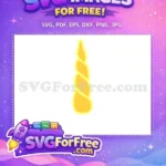 Free Golden Swirl Free Shiny Unicorn Horn Free SVG - Instant Download