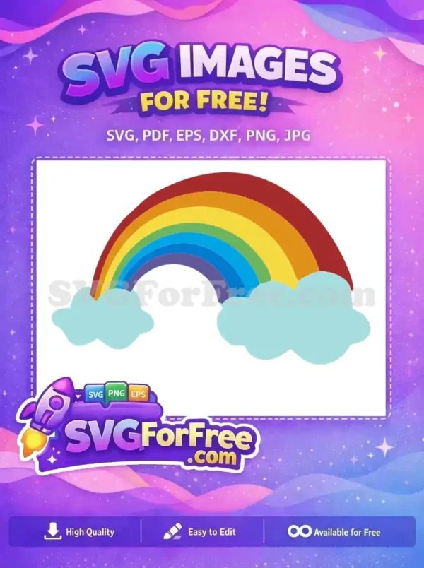 Free Colorful Rainbow Free Sky Cloud 1 Free SVG