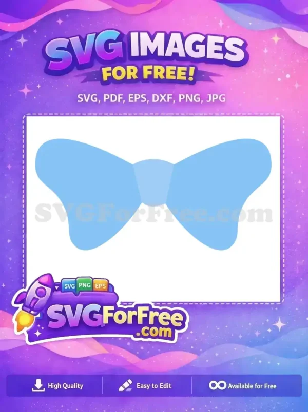Free Blue Bow Tie Free Light Cute Unicorn Free SVG