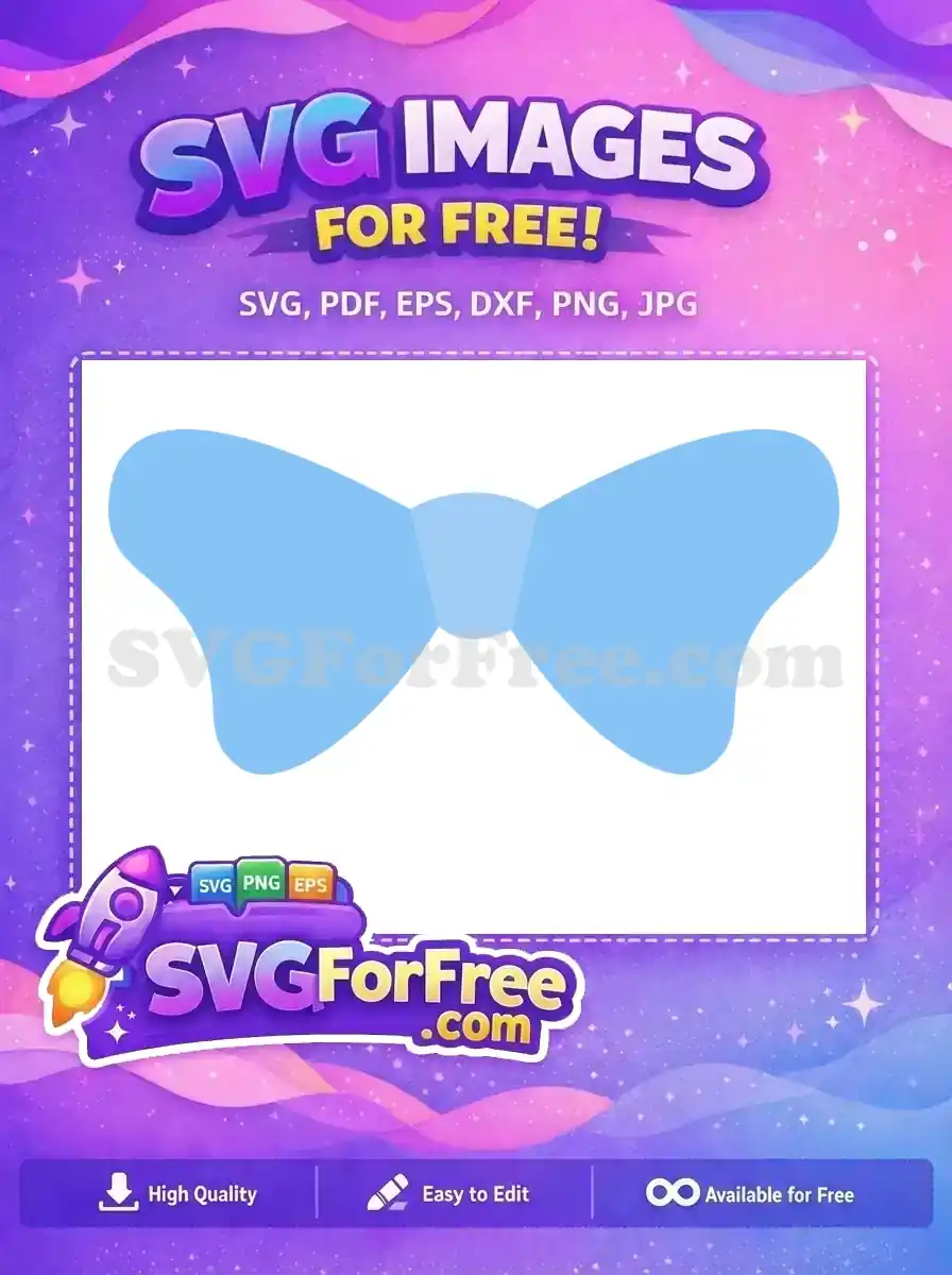 Free Blue Bow Tie Free Light Cute Unicorn Free SVG