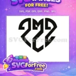 Free Heart Monogram Free Letter Logo Initial Free SVG - Instant Download