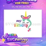 Free Heart Crown Free Mint Hair My Birthday Free SVG - Instant Download