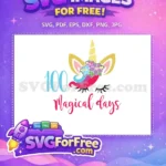 Free Colorful Flowers Free Golden Horn Magical Days Free SVG - Instant Download