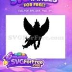 Free Pegasus Wings Free Silhouette Flying Unicorn Free SVG - Instant Download