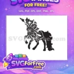 Free Floral Mane Free Intricate Body Unicorn Free SVG - Instant Download