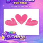 Free Pink Heart Tiara Free Valentine's Day Element Free SVG - Instant Download