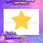 Free Yellow Star Free Simple Shape One Free SVG - Instant Download