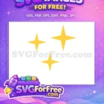 Free Golden Stars Free Sparkle Unicorn Free SVG - Instant Download