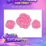 Free Pink Camellia Flowers Free Floral Pattern Illustration Free SVG - Instant Download