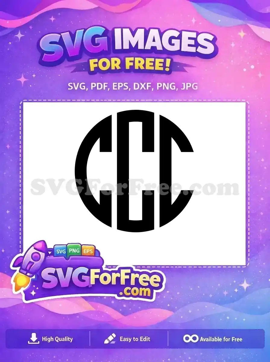 Free CCC Monogram Free Initial Logo Design Free SVG