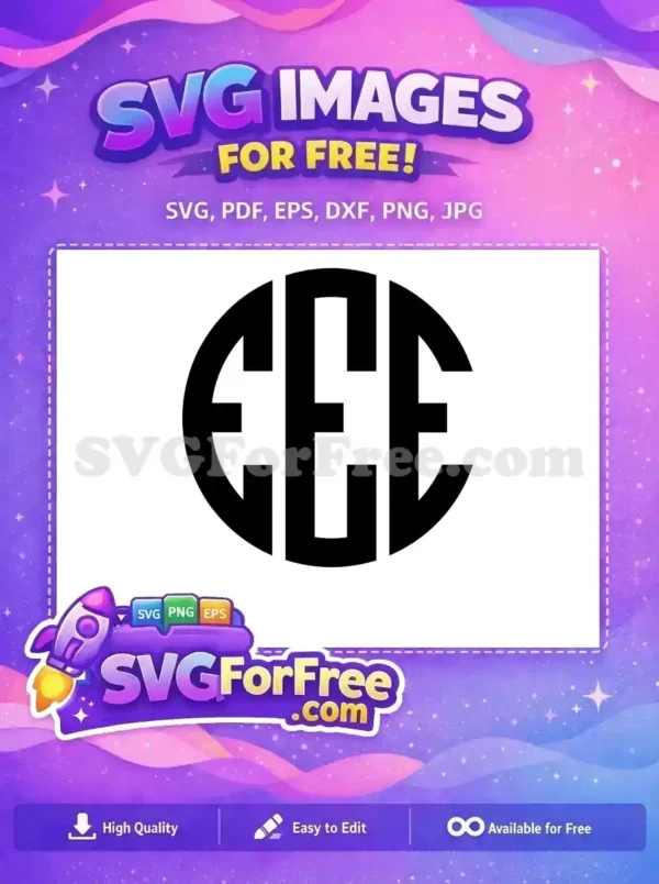 Free ECE Logo Free Monogram Simple Free SVG