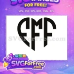 Free Heart Font Logo Free EMF Initials Modern Free SVG - Instant Download