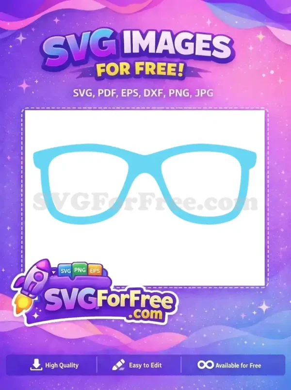 Free Thick Rimmed Glasses Free Nerd Geek Style Free SVG