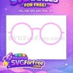 Free Round Pink Glasses Free Simple Unicorn Free SVG - Instant Download