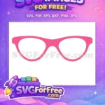 Free Pink Frame Free Glasses Silhouette Accessory Free SVG - Instant Download