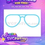 Free Light Blue Aviator Free Sunglasses Accessory Topgun Free SVG - Instant Download