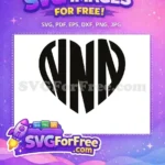 Free Initial Heart Free Monogram Letter First Free SVG - Instant Download