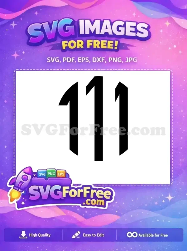 Free Bold Number One Free Monogram Initial Number Free SVG