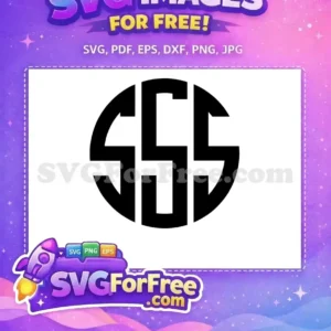 Free Black Initial S Free Monogram S Letter Free SVG