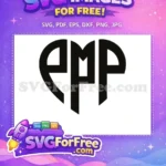 Free EMP Initials Free Heart Monogram Initials Free SVG - Instant Download