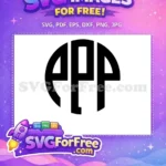 Free Initial EPP Monogram Free Lettering Art Free SVG - Instant Download