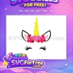Free Heart Detail Free Valentine Unicorn Free SVG - Instant Download