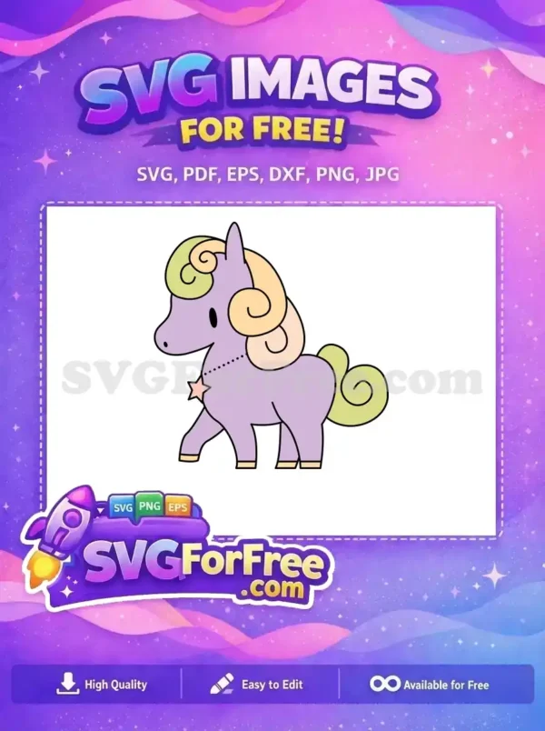 Free Lilac Unicorn Free Star Necklace Kids Free SVG Free Lilac Unicorn Free Star Necklace Kids Free SVG
