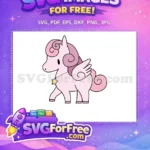 Free Pink Haired Free Star Necklace Unicorn Free SVG - Instant Download