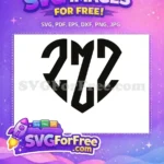 Free Initial Z Monogram Free Heart Shape Logo Free SVG - Instant Download