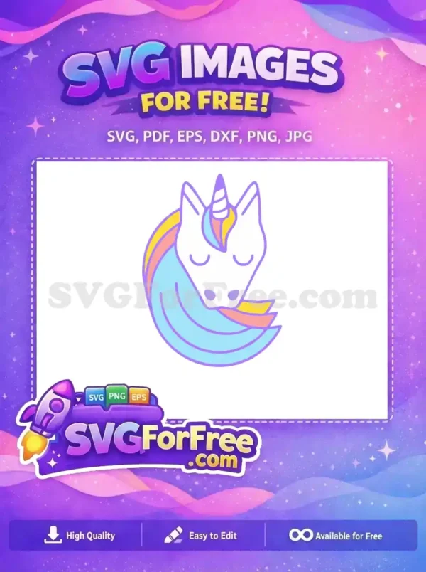 Free Pastel Colors Free Sleeping Unicorn Cute Free SVG Free Pastel Colors Free Sleeping Unicorn Cute Free SVG