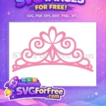 Free Pink Swirls Free Princess Crown Movie Free SVG - Instant Download