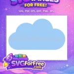 Free Light Blue Cloud Free Weather Simple Free SVG - Instant Download